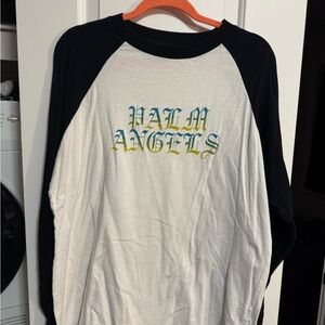 Palm Angels Black and White Long Sleeve Tee